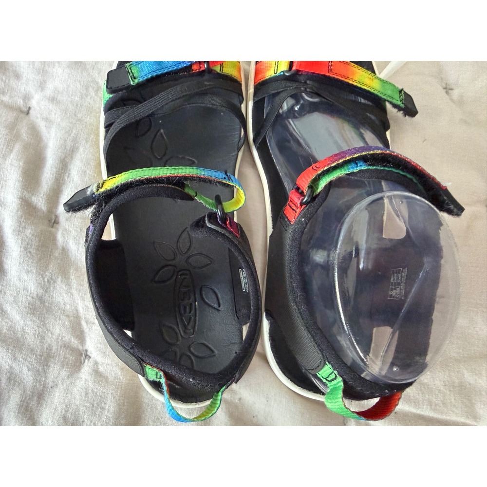 Keen Rainbow Tie-Dye Hiking Sandal  6 Adjustable Black‎ Open Toe Outdoor Sporty - Picture 8 of 10